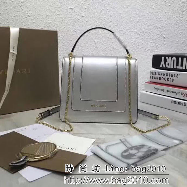 BVLGARI寶格麗 專櫃新款 蛇頭扣環 漆皮手提肩背斜挎包 可拆卸肩帶 38329 FYD1052